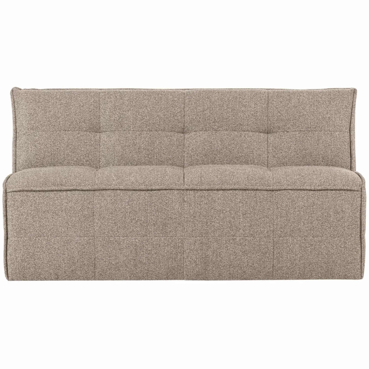 Discount WOOOD Cluster eetbankje met rugleuning bouclé khaki bruin