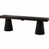 Clearance WOOOD Clyde bankje hout donkerbruin