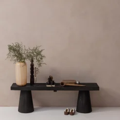 Clearance WOOOD Clyde bankje hout donkerbruin