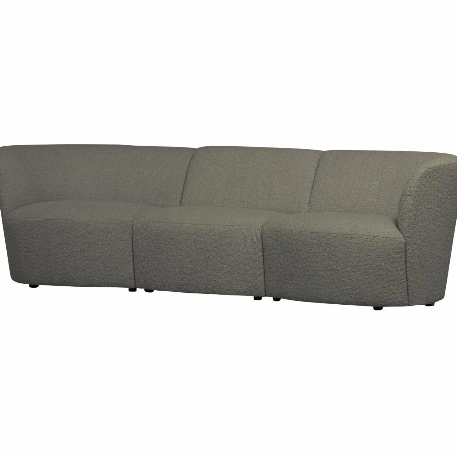 New WOOOD Coco 3-zits bank bouclé Warm groen
