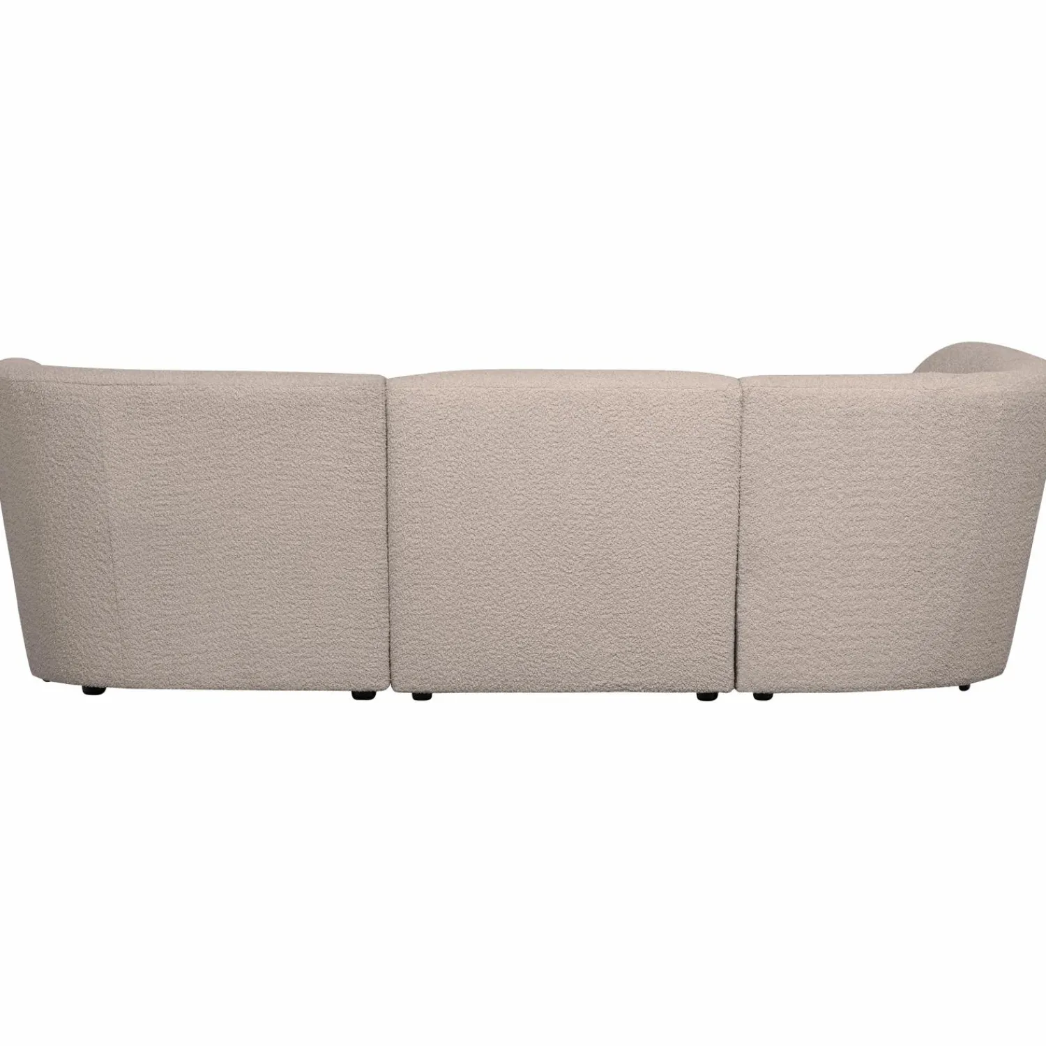 New WOOOD Coco 3-zits bank ronding links bouclé Zand