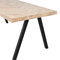 Sale WOOOD Combi-Tablo: mango visgraat 200x90 & 2-standen poot