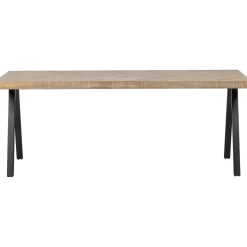 WOOOD Combi-Tablo: mango visgraat 180x90 & 2-standen poot vierk
