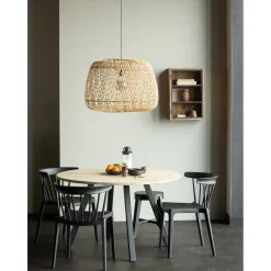 Discount WOOOD Combi-Tablo: rond eiken ø120 onbeh & 2-standen vierk