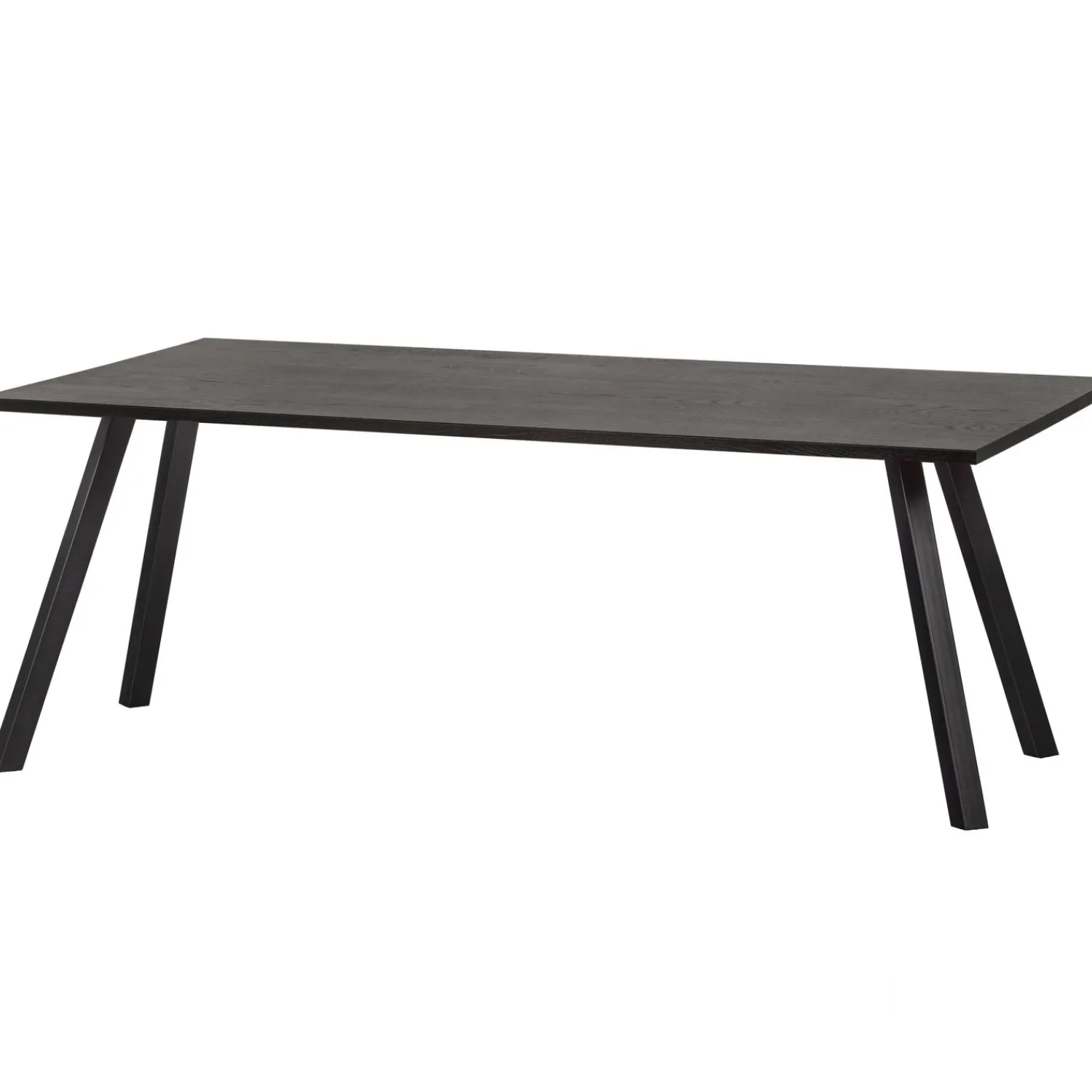 WOOOD Combi-Tablo: tafel eiken 220x90 & 2-stand blacknight