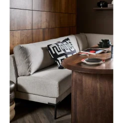 Discount WOOOD Couple eetbank element 200 cm Lichtgrijs