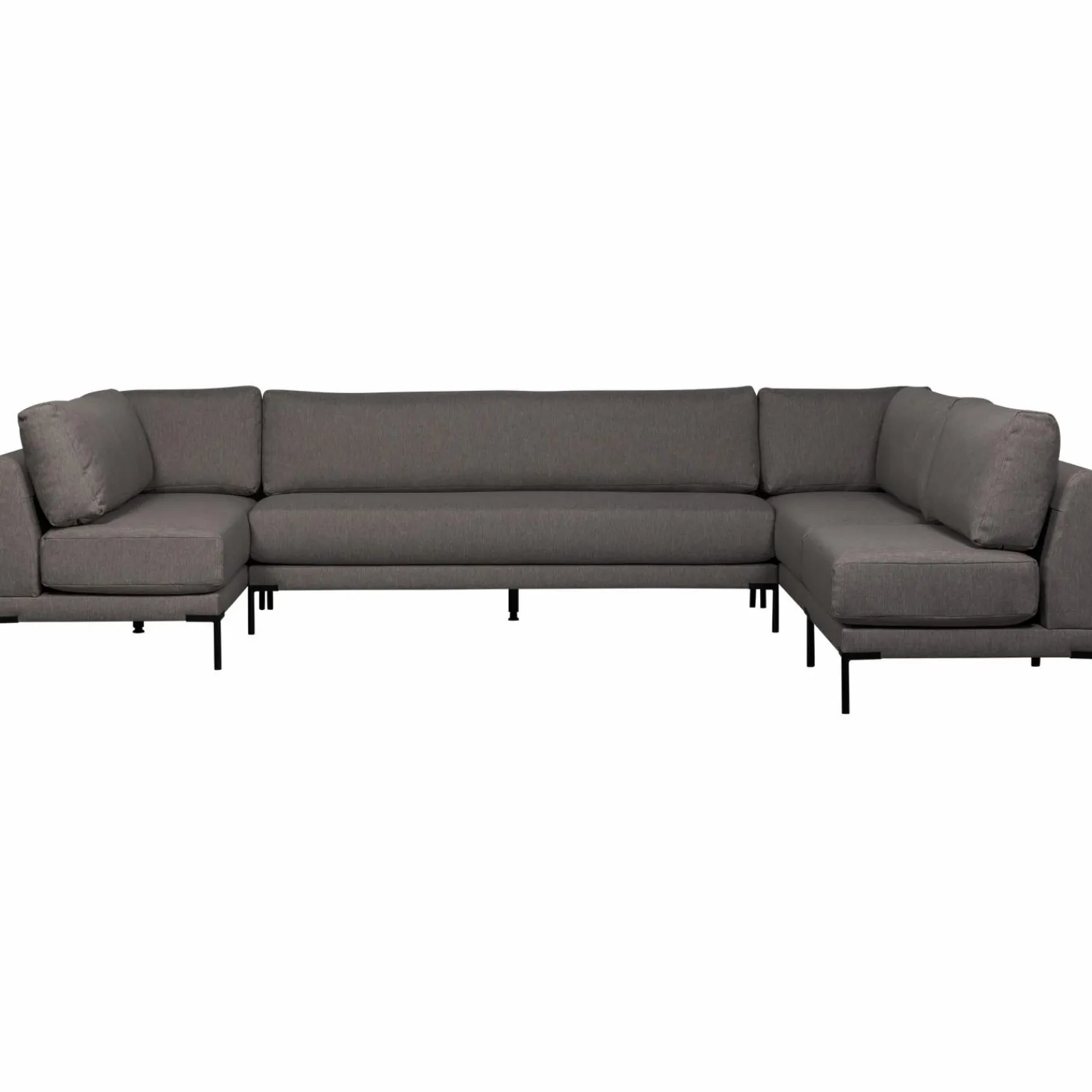 WOOOD Couple eetbank element 200 cm Grijs melange