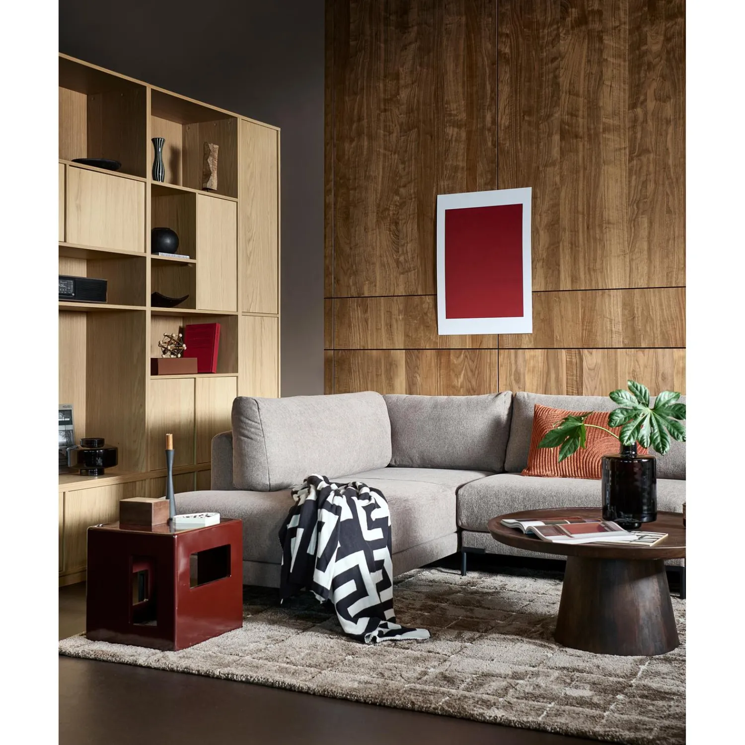 Discount WOOOD Couple lounge element links Lichtgrijs