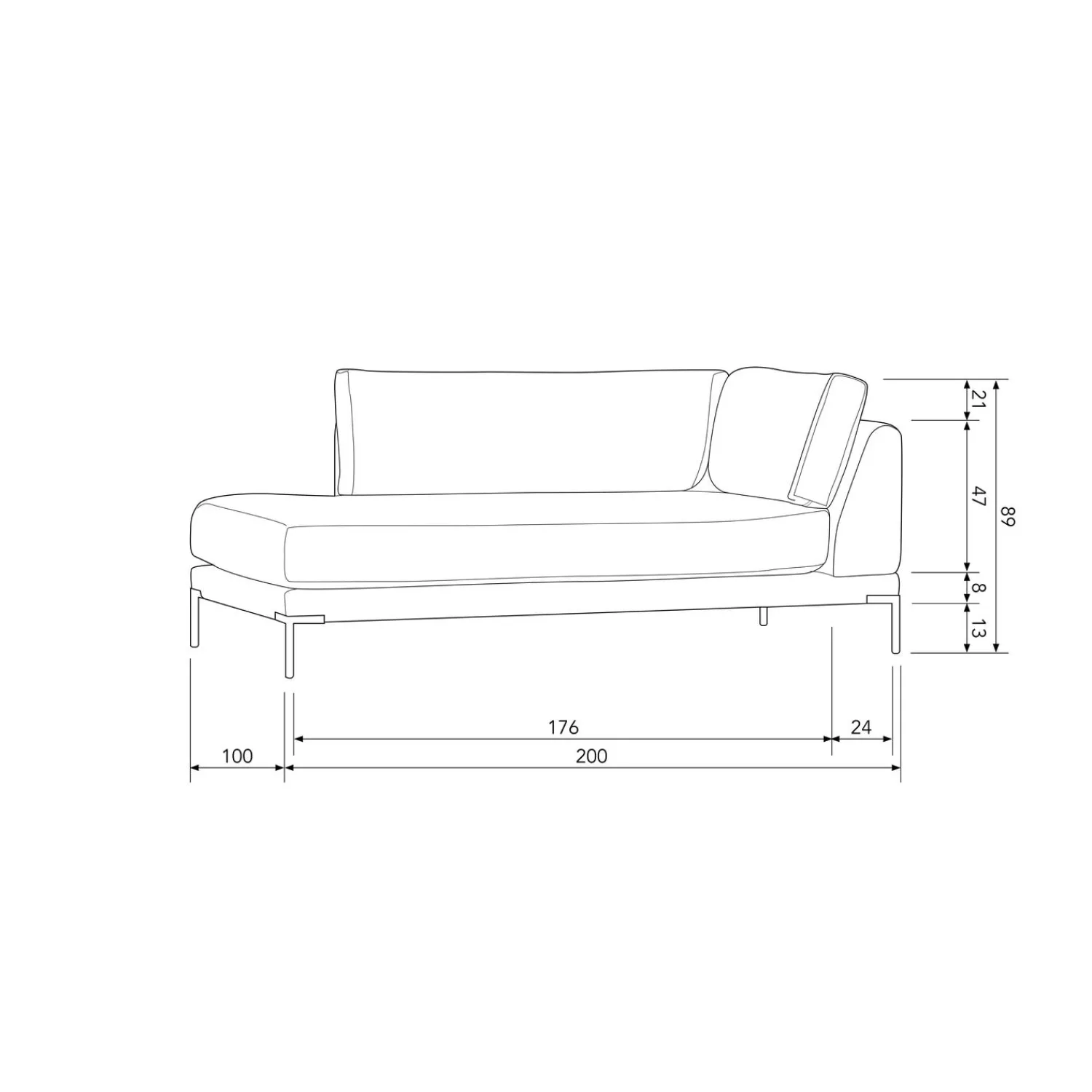 Hot WOOOD Couple lounge element links Zand