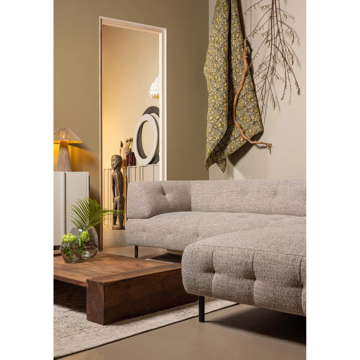 Outlet WOOOD Cuno salontafel laag hout donkerbruin