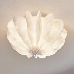 Clearance WOOOD Dalia plafond/wandlamp tyvek papier wit 28xø40 cm