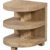 Online WOOOD Darren halfronde bijzettafel mango hout naturel