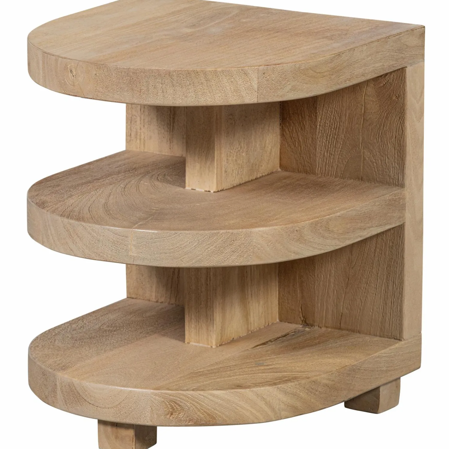 Online WOOOD Darren halfronde bijzettafel mango hout naturel