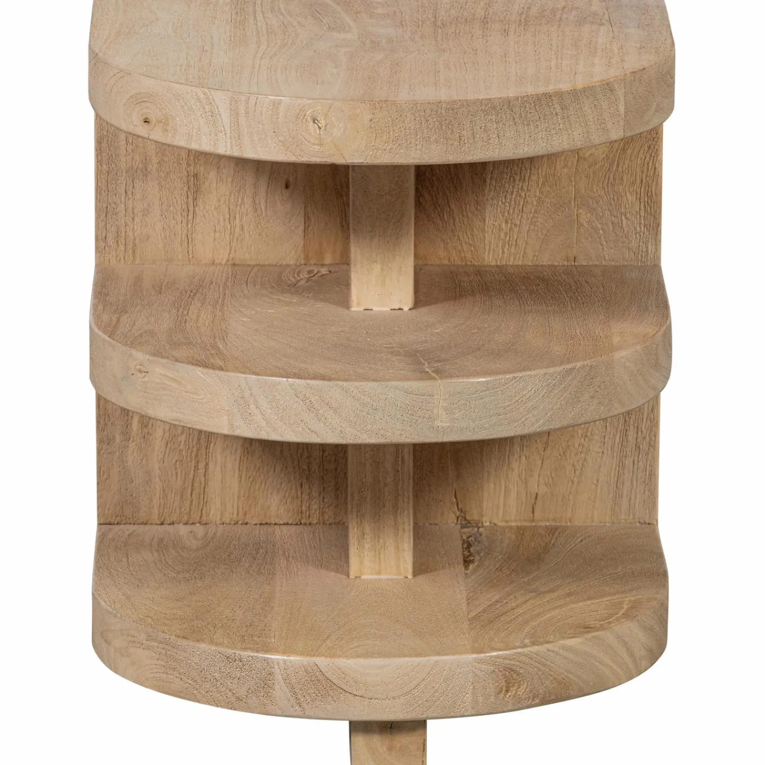 Online WOOOD Darren halfronde bijzettafel mango hout naturel