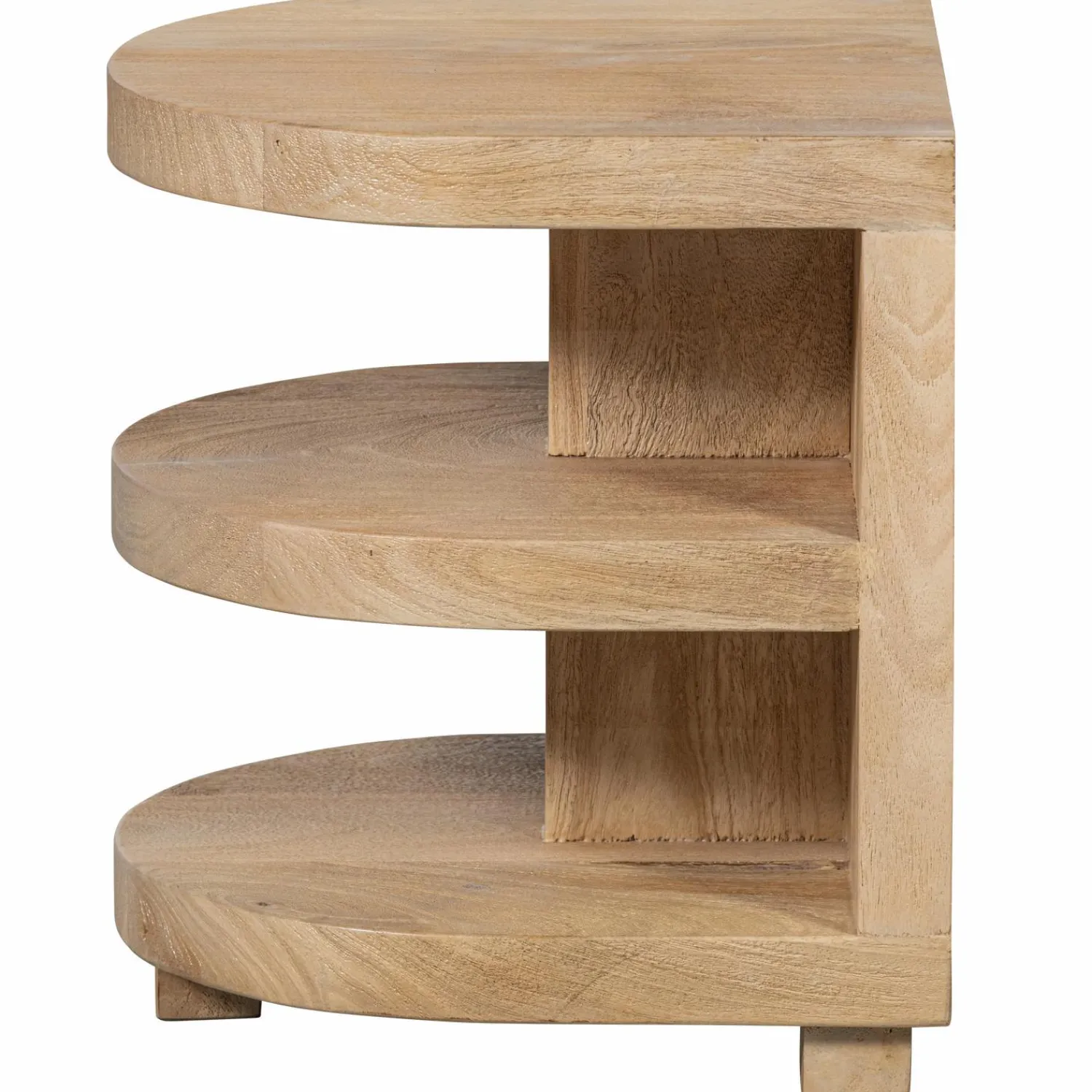 Online WOOOD Darren halfronde bijzettafel mango hout naturel