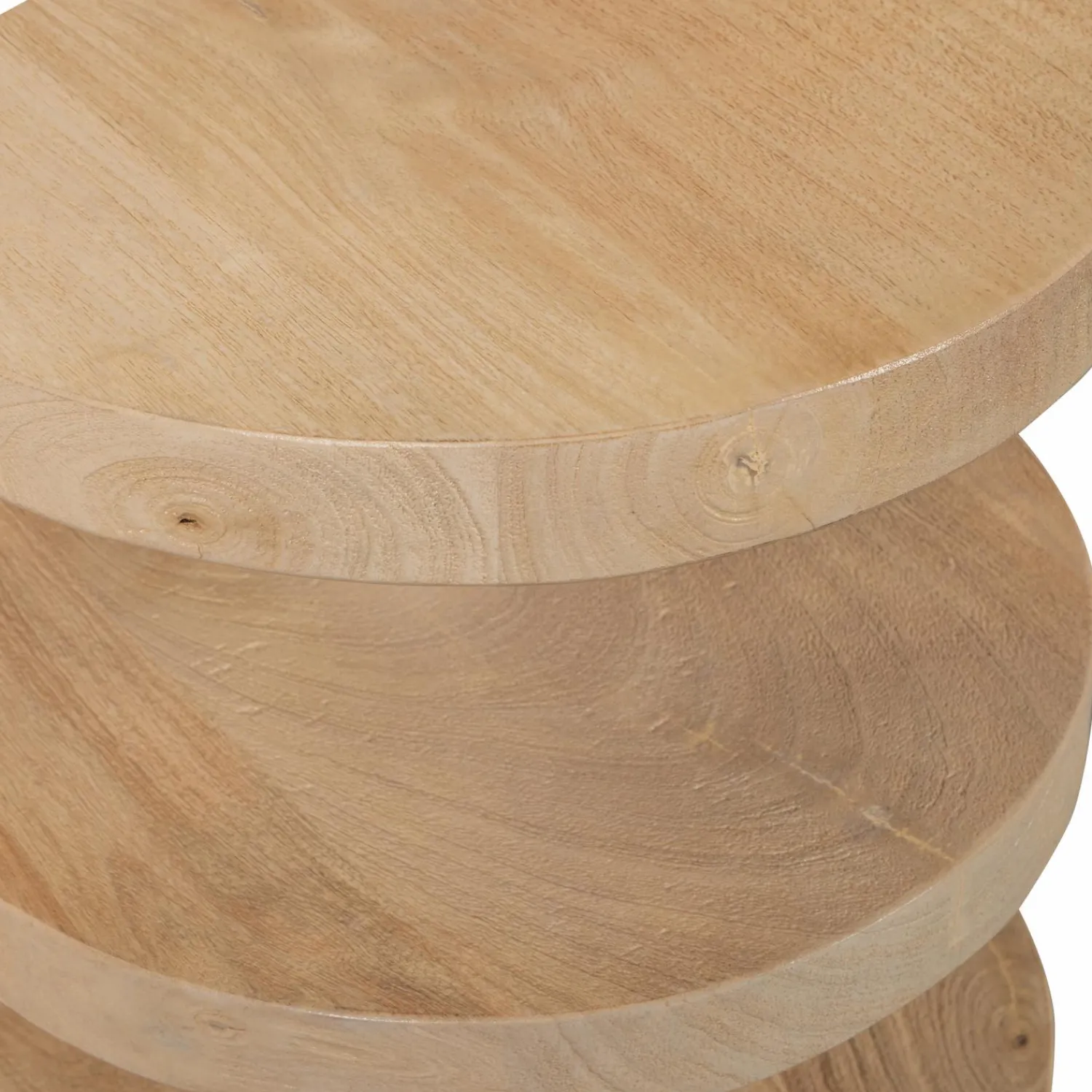 Online WOOOD Darren halfronde bijzettafel mango hout naturel