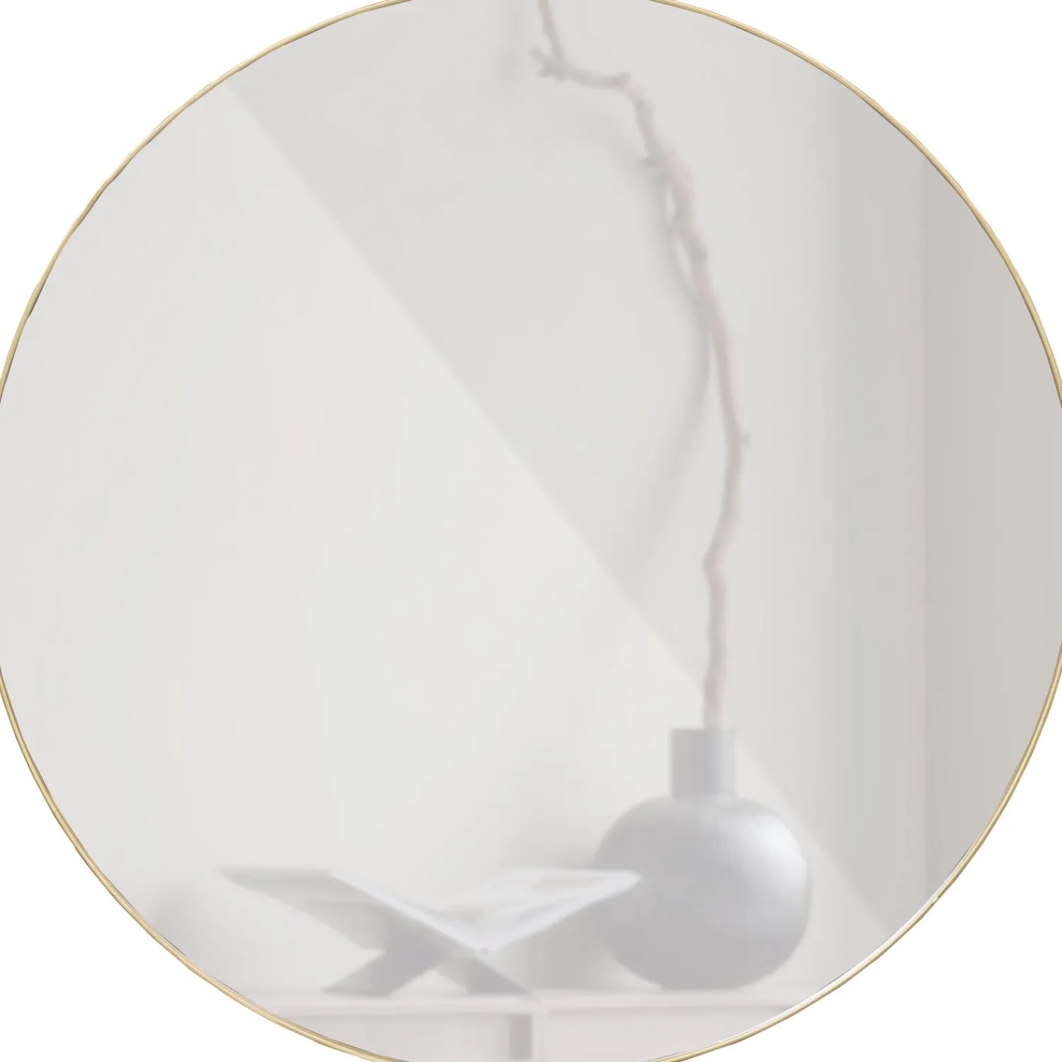 Outlet WOOOD Doutzen spiegel metaal ø80 cm Goud