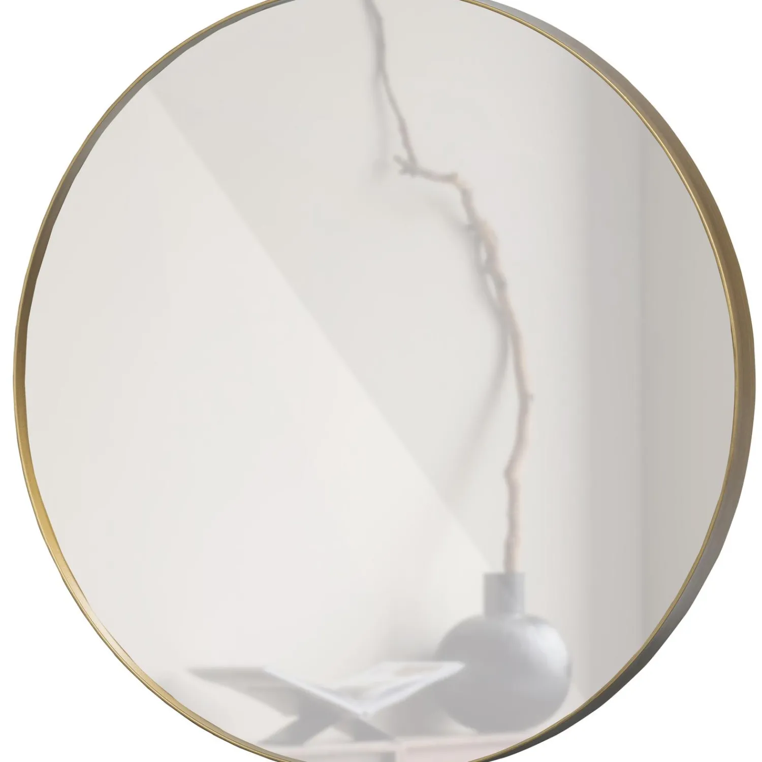 Outlet WOOOD Doutzen spiegel metaal ø80 cm Goud