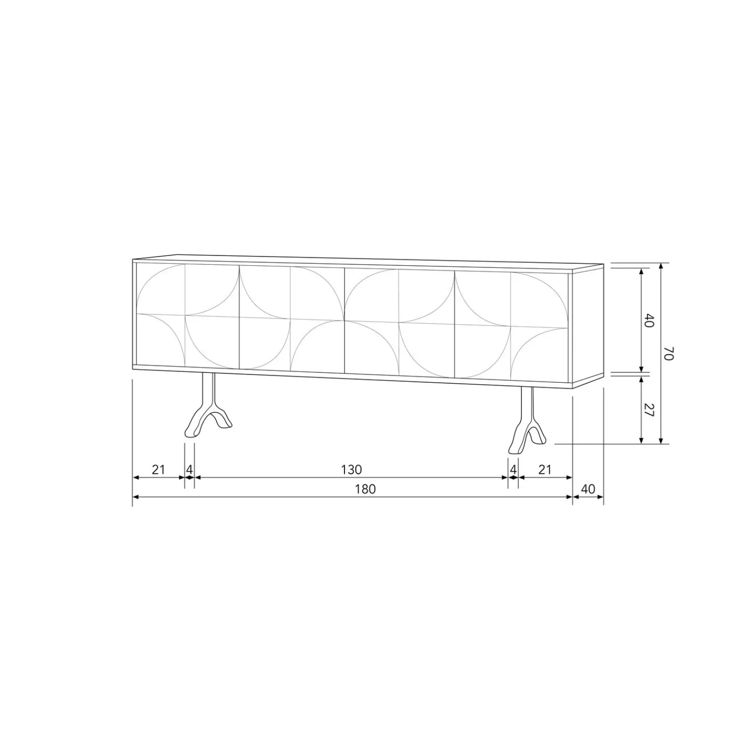 Sale WOOOD Draw dressoir mango hout walnoot
