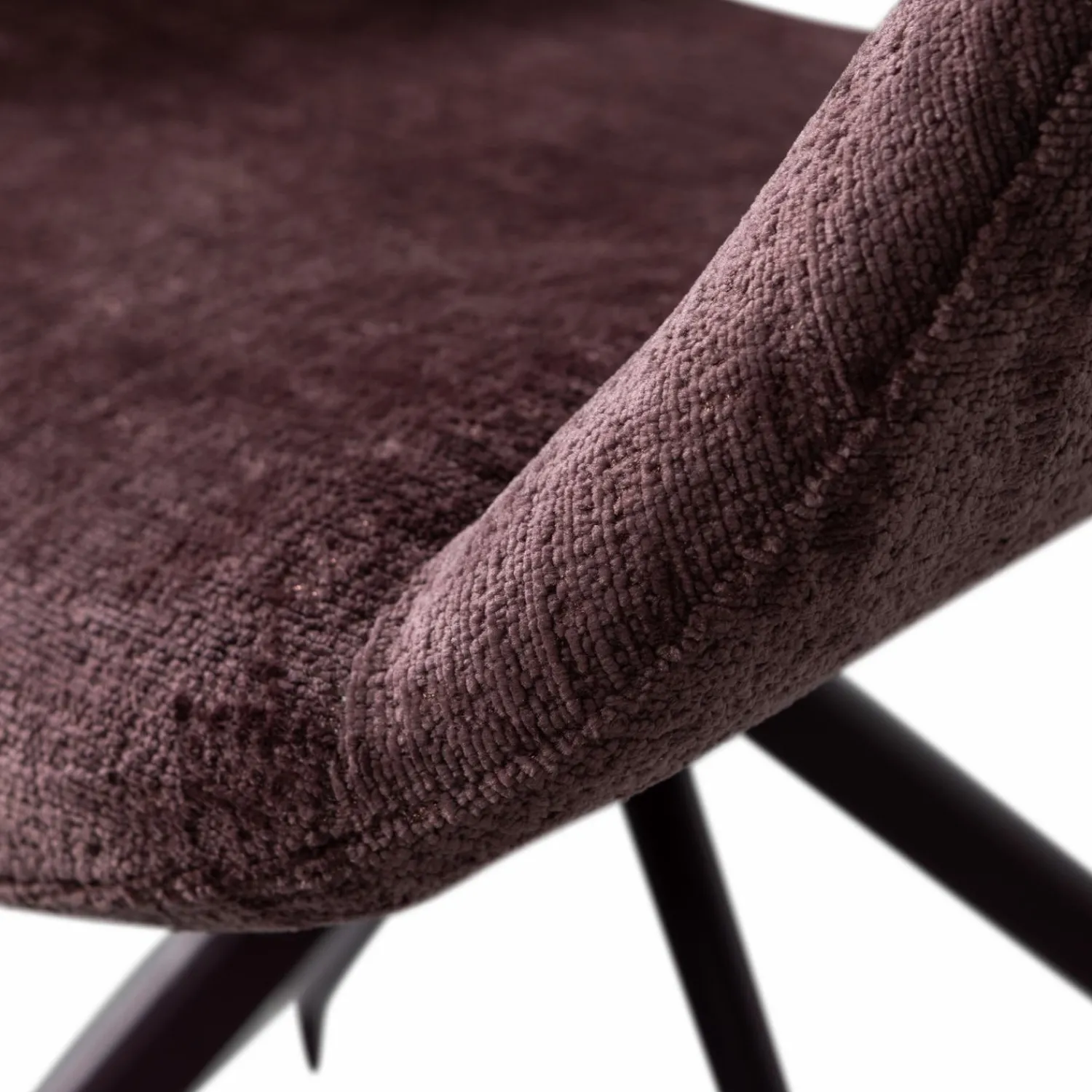 Sale WOOOD Eliva eetkamerstoel structure velvet - set van 2 Paars