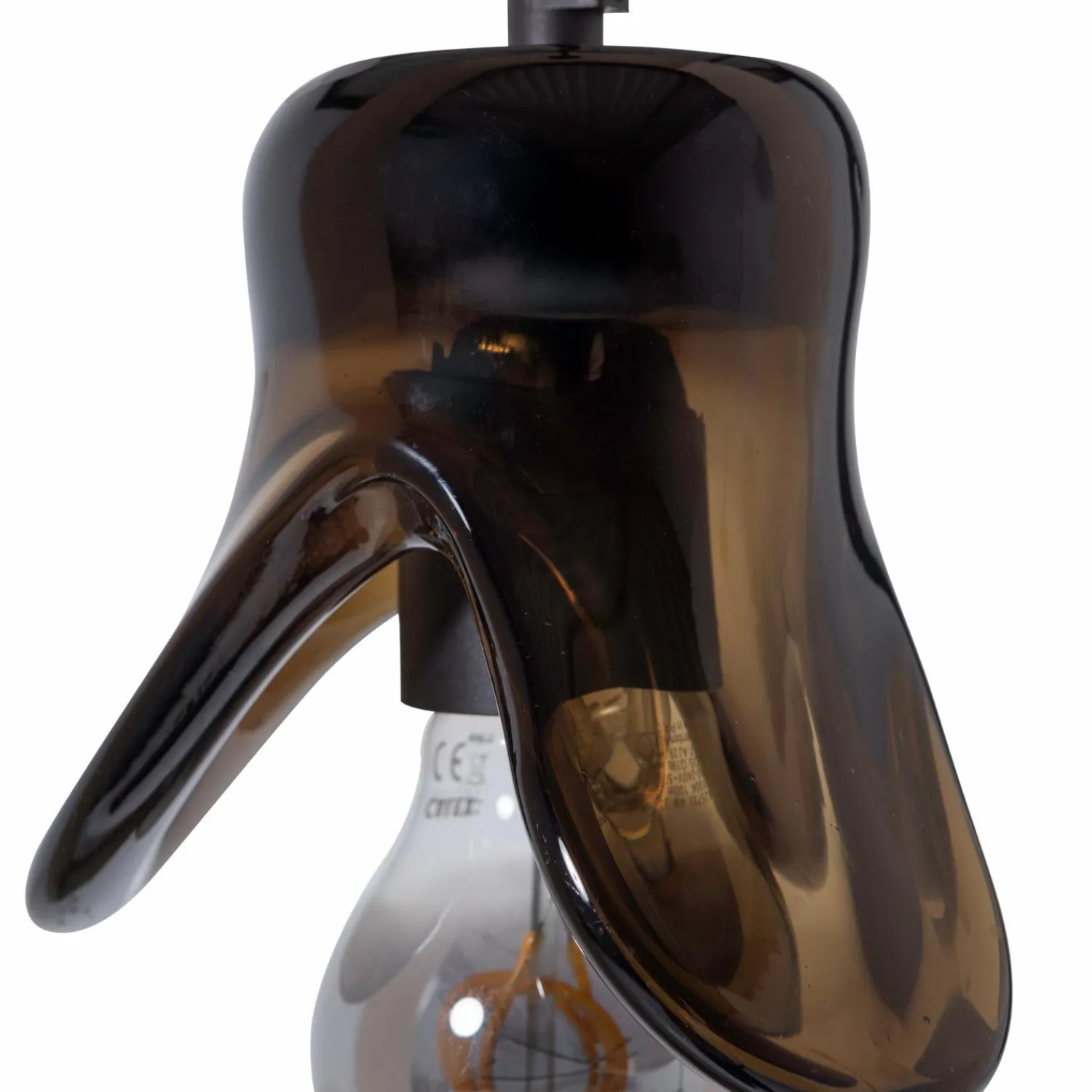 New WOOOD Elle hanglamp klein glas bruin