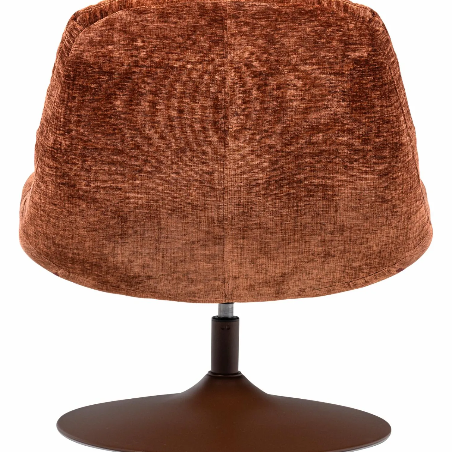 Hot WOOOD Elvi draaifauteuil chenille structuur roestbruin