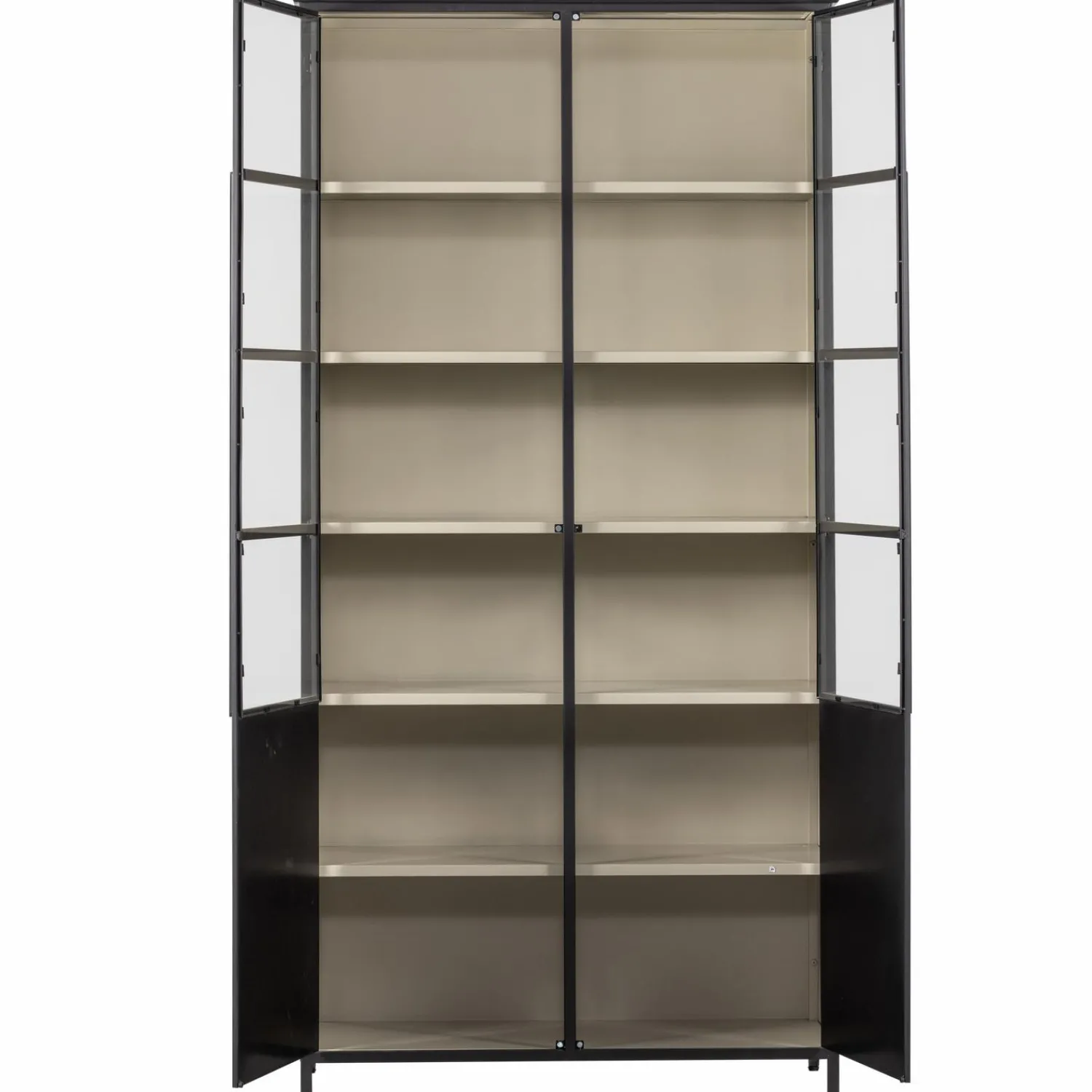 Clearance WOOOD Exhibit XL 2-deurs vitrinekast metaal Zwart