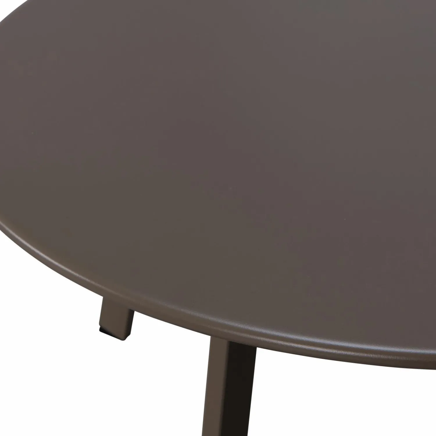 Hot WOOOD Fer tuin bijzettafel ø70 cm metaal Donkerbruin