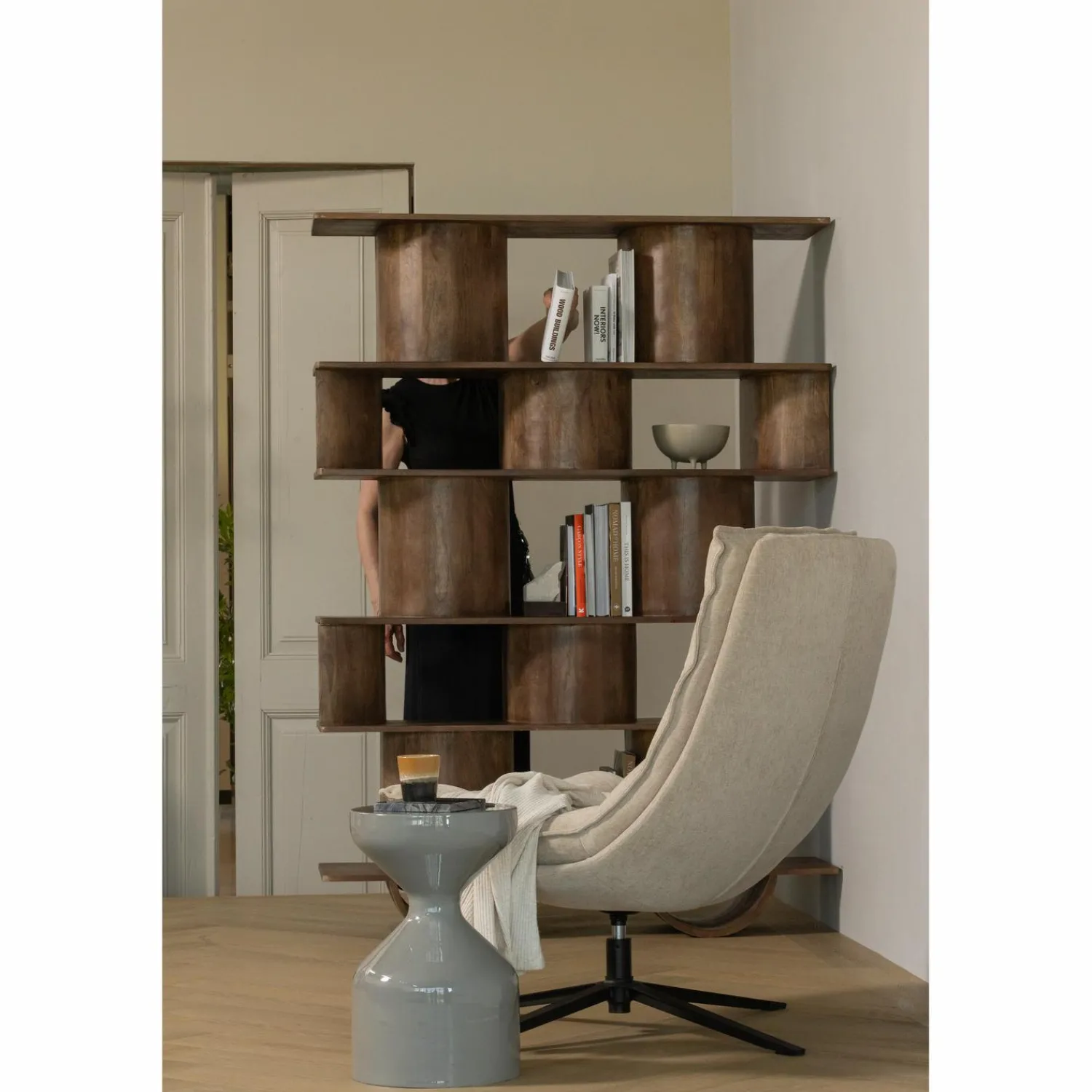 Clearance WOOOD Floyd bijzettafel metaal Lichtgrijs