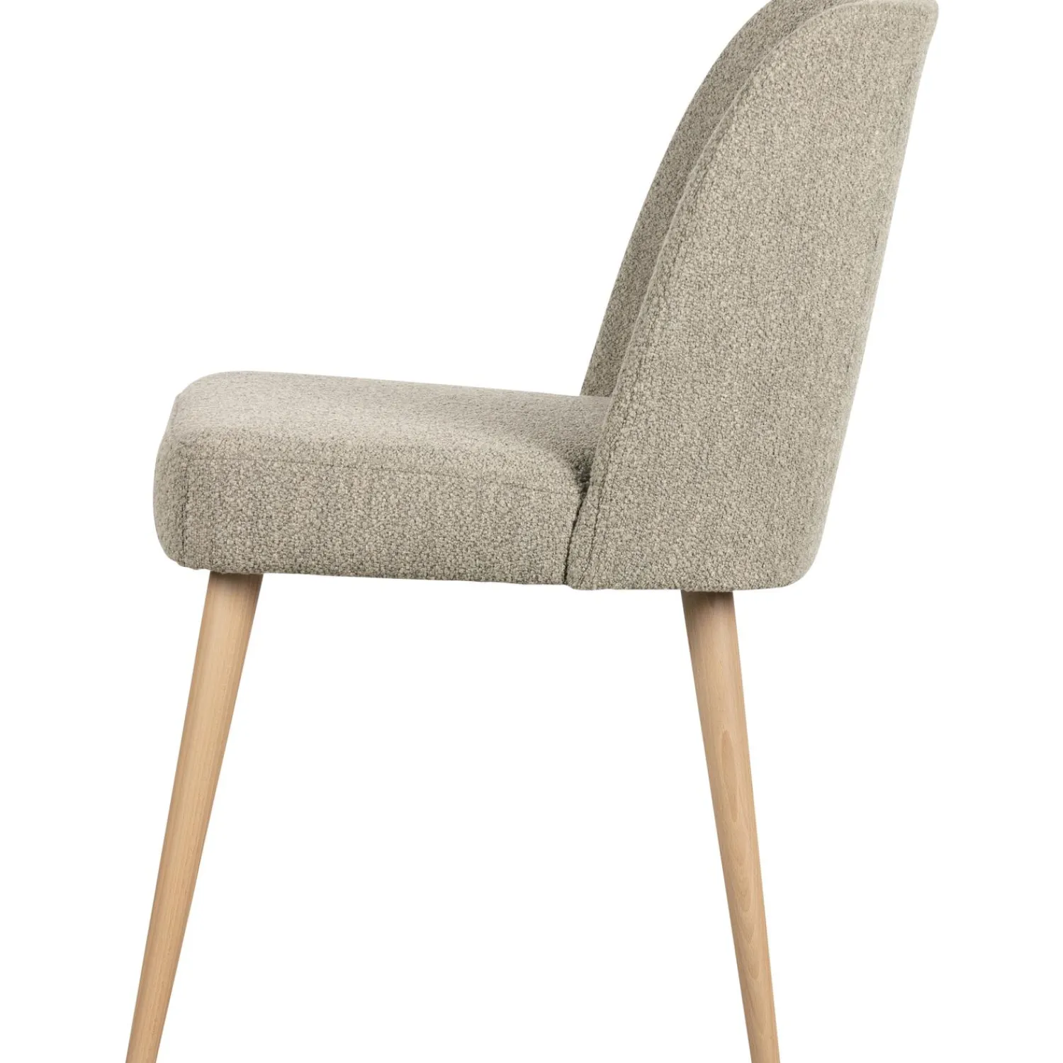 Clearance WOOOD Force eetkamerstoel bouclé Naturel