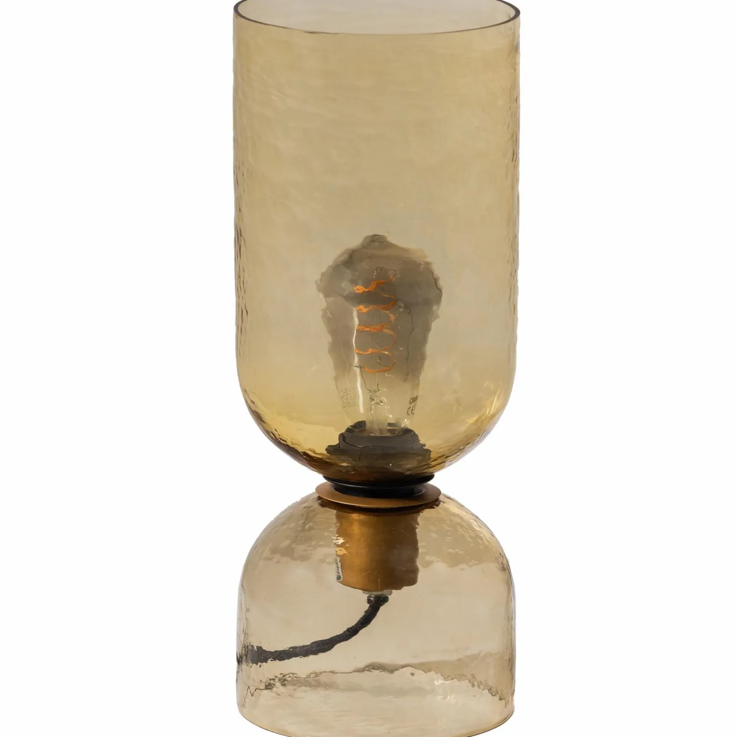 Best WOOOD Gigi tafellamp gehamerd glas 38 x Ø 15 cm