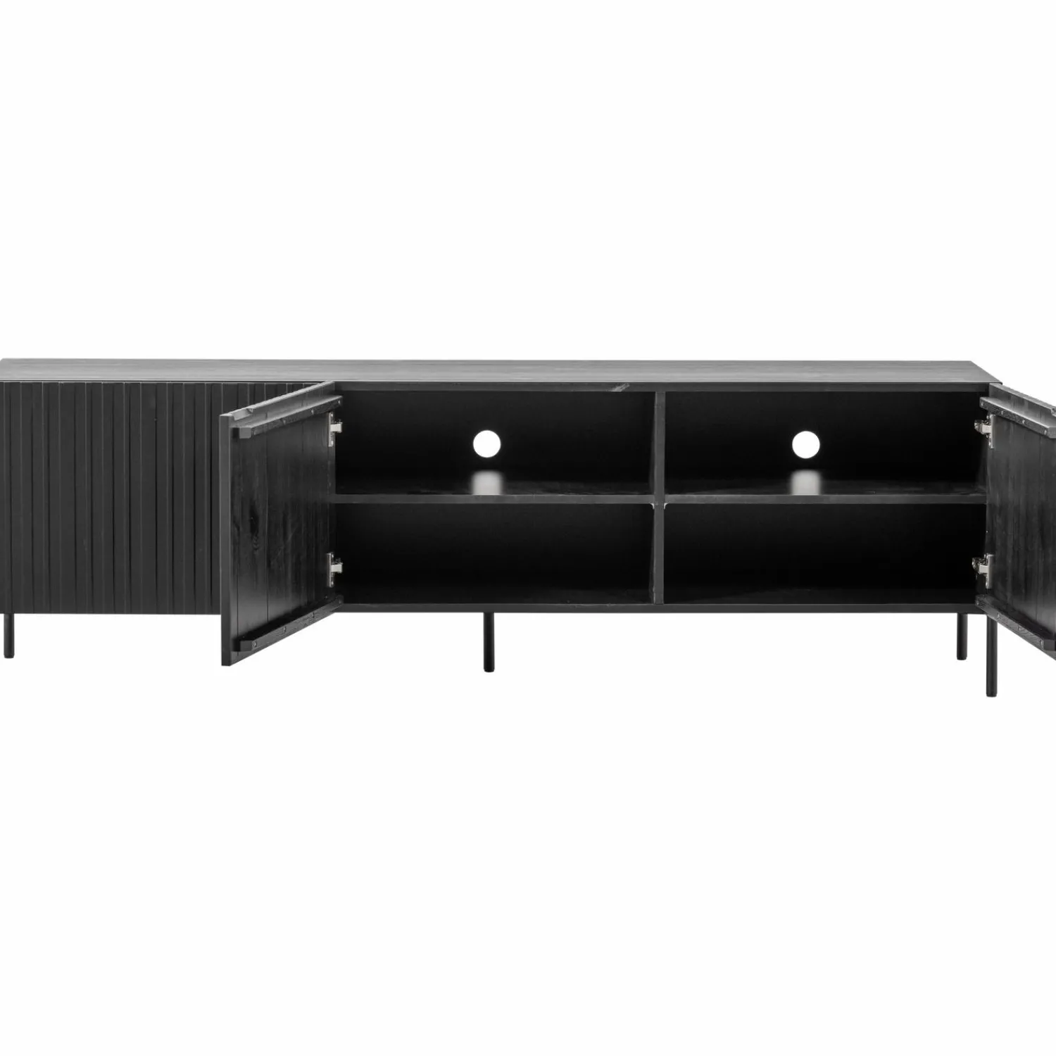 Discount WOOOD Grand Gravure tv meubel grenen zwart