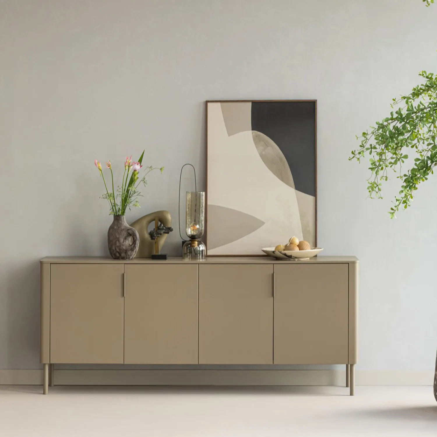 WOOOD Gunnar dressoir 200 cm grenen Mud