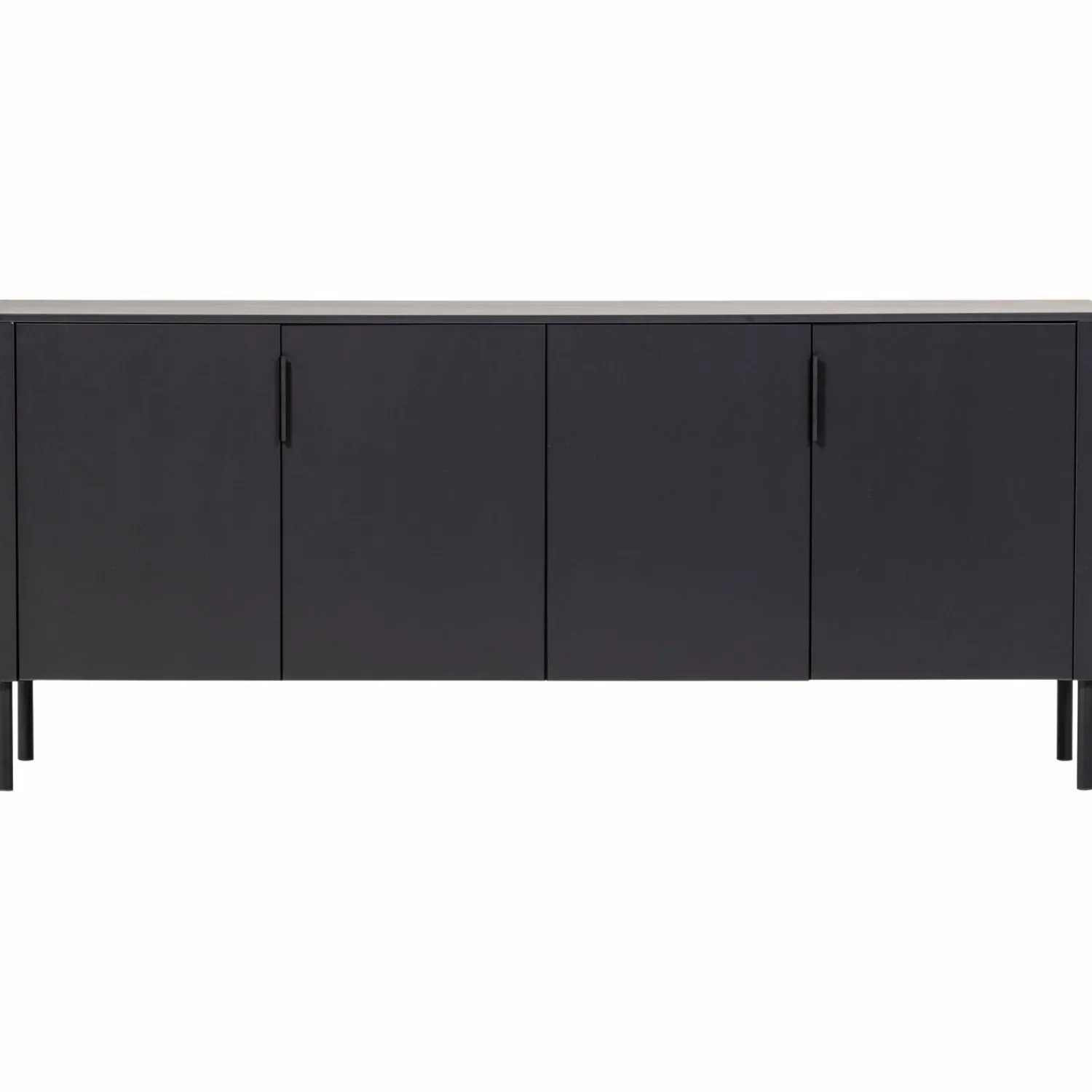 Online WOOOD Gunnar dressoir 200 cm grenen Matzwart