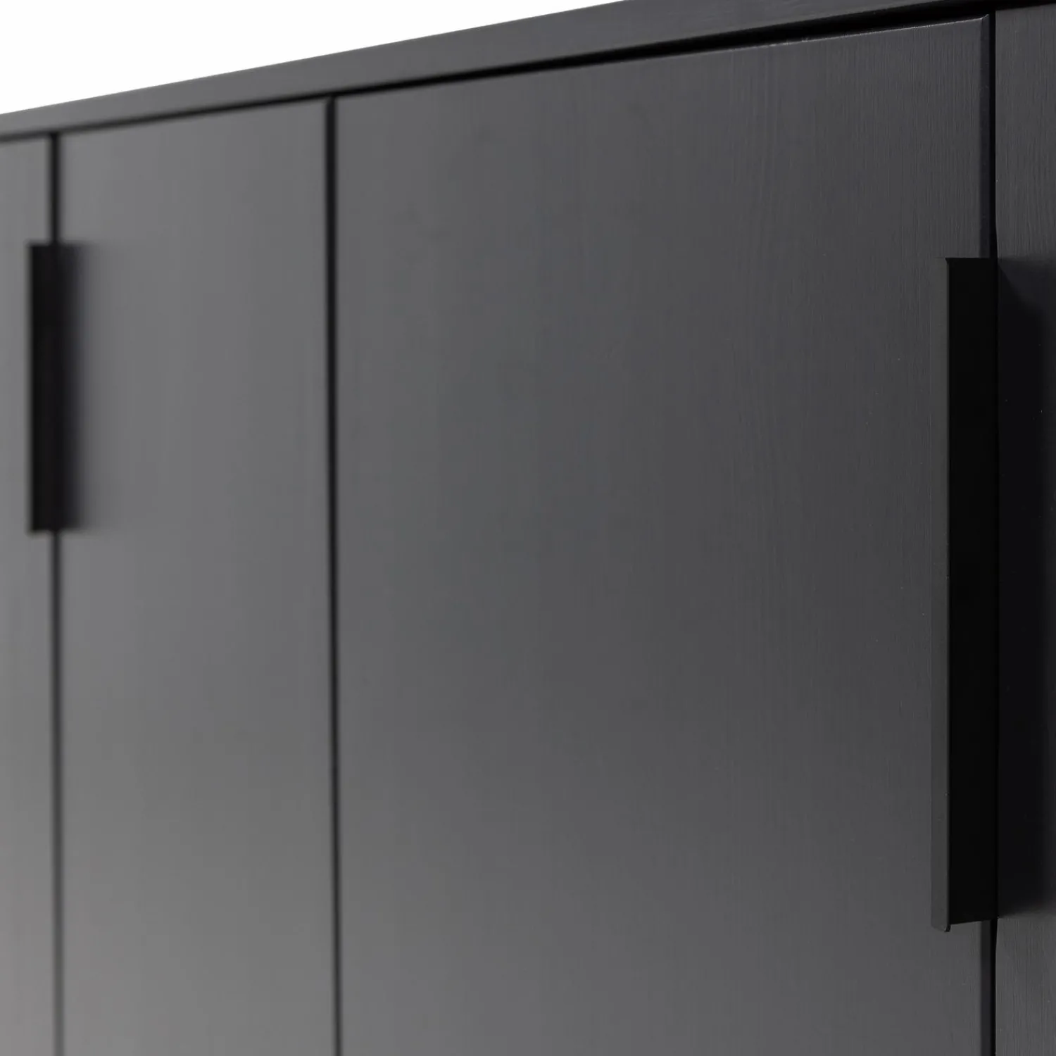 Online WOOOD Gunnar dressoir 200 cm grenen Matzwart