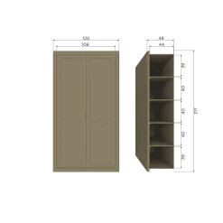 Sale WOOOD Gunnar opbergkast grenen /mud Matzwart