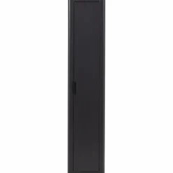 Clearance WOOOD Gunnar smalle hoge kast grenen Matzwart