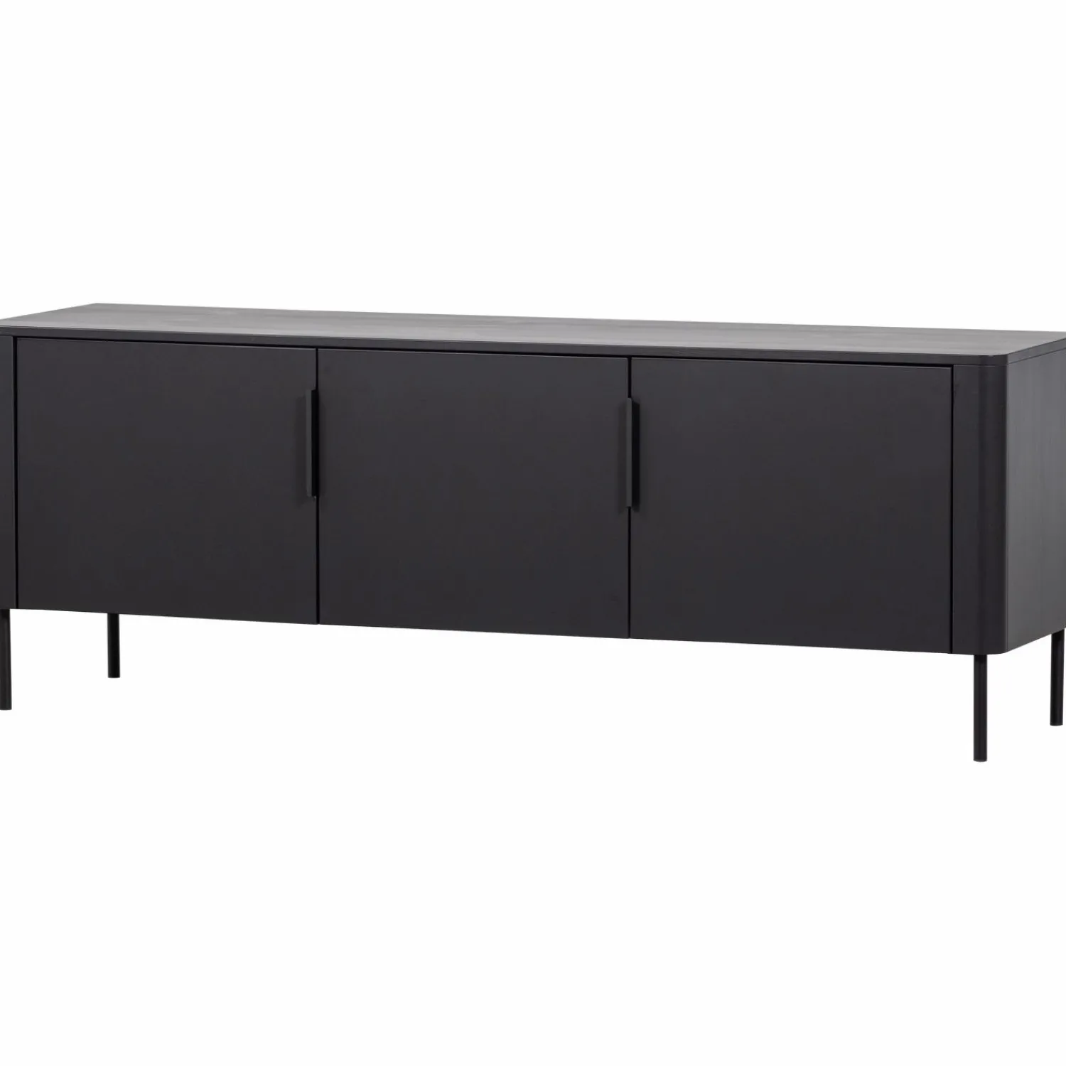 Discount WOOOD Gunnar tv meubel 154 cm grenen Matzwart