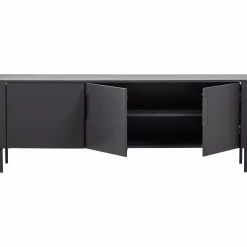 Discount WOOOD Gunnar tv meubel 154 cm grenen Matzwart