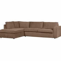 Clearance WOOOD Hajo hoekbank links chenille Mud