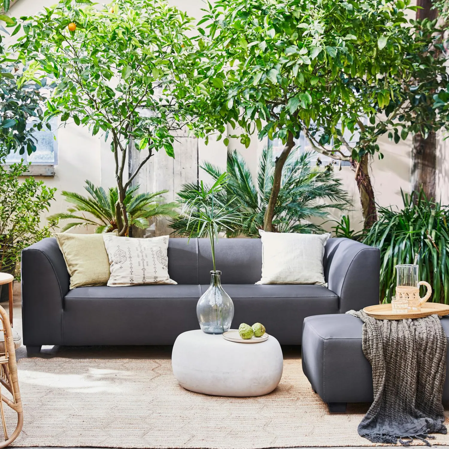 Best WOOOD Hollandia 3-zits tuinbank outdoor carbon grijs