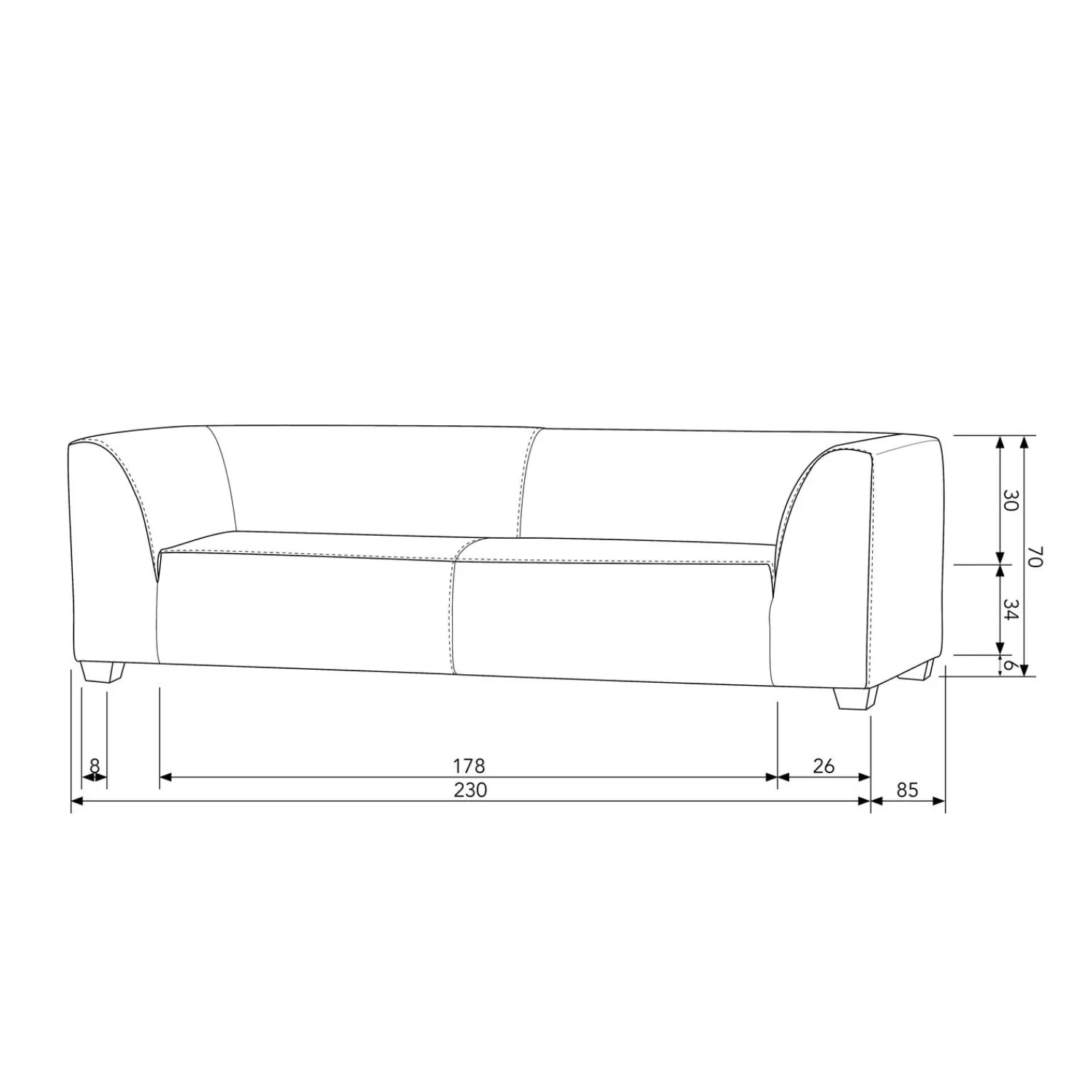 Best WOOOD Hollandia 3-zits tuinbank outdoor carbon grijs