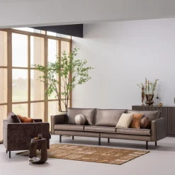 Best WOOOD Ian handgeweven vloerkleed wol/katoen bruin 170 x 240 cm
