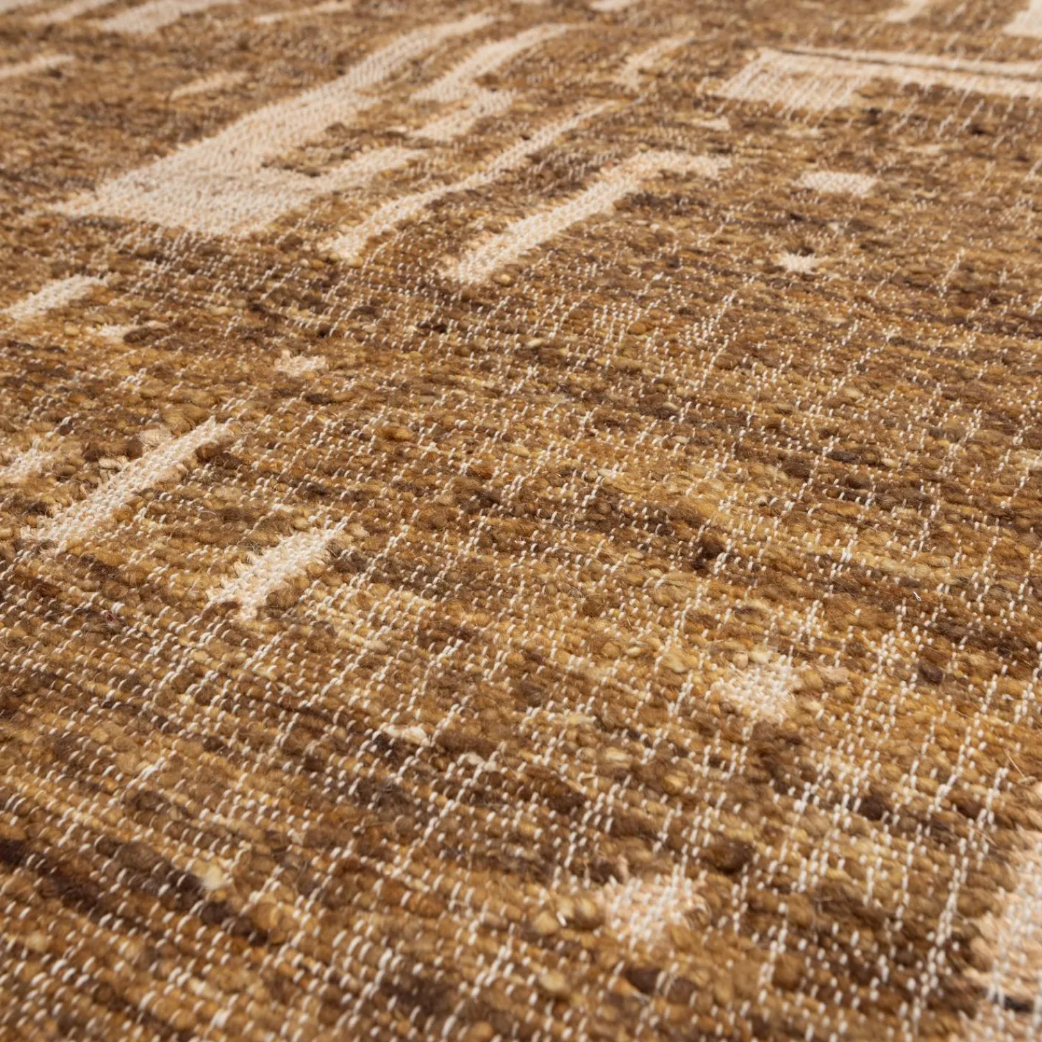 Best WOOOD Ian handgeweven vloerkleed wol/katoen bruin 170 x 240 cm