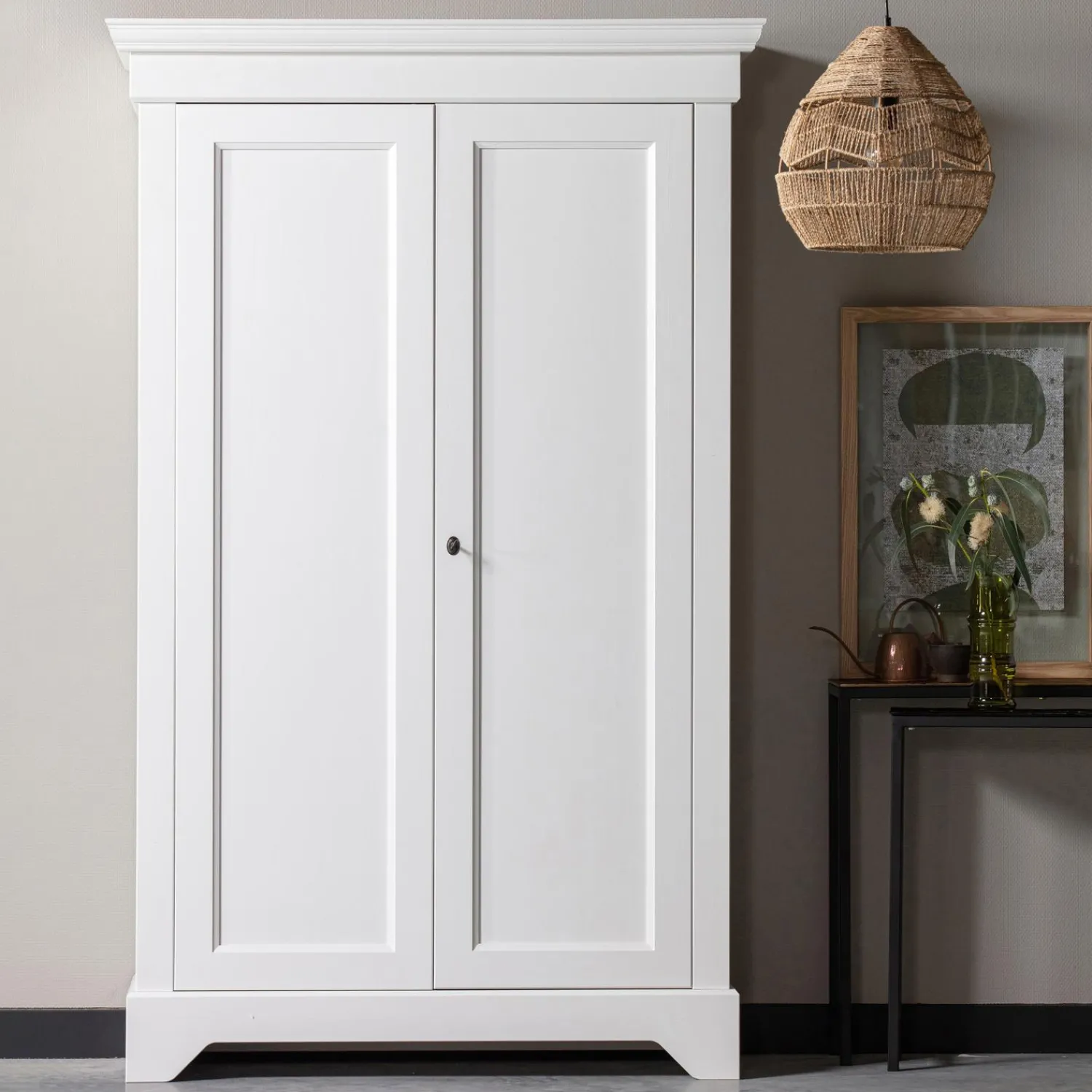 Best WOOOD Isabel brocante kast grenen Wit