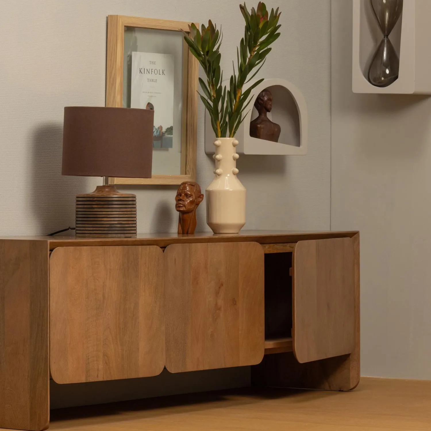 Best WOOOD Jerre tv meubel mango naturel