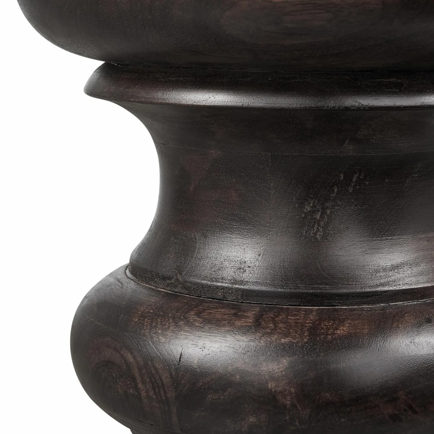 Discount WOOOD Jonah bijzettafel hout donkerbruin 42xø30 cm
