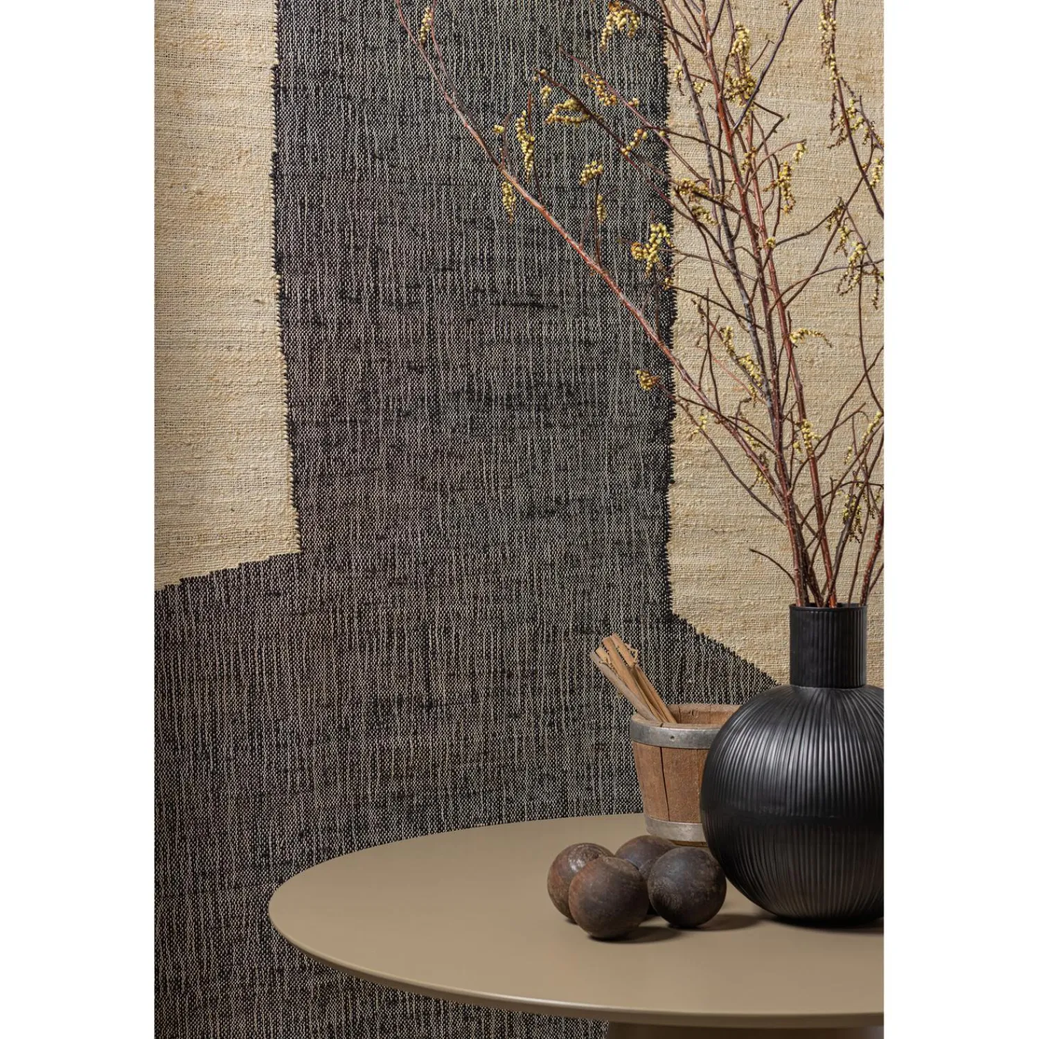 WOOOD Jorre eettafel mdf ø120 cm Militair bruin