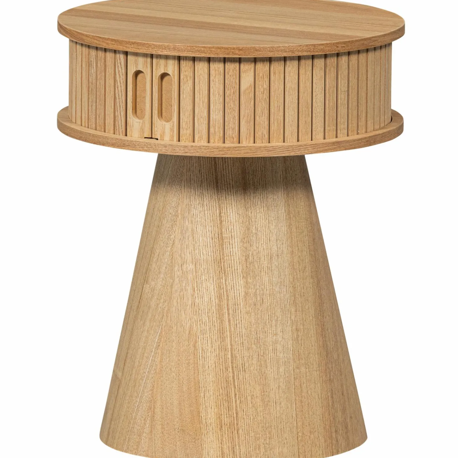 Outlet WOOOD Karri nachtkastje rond hout naturel