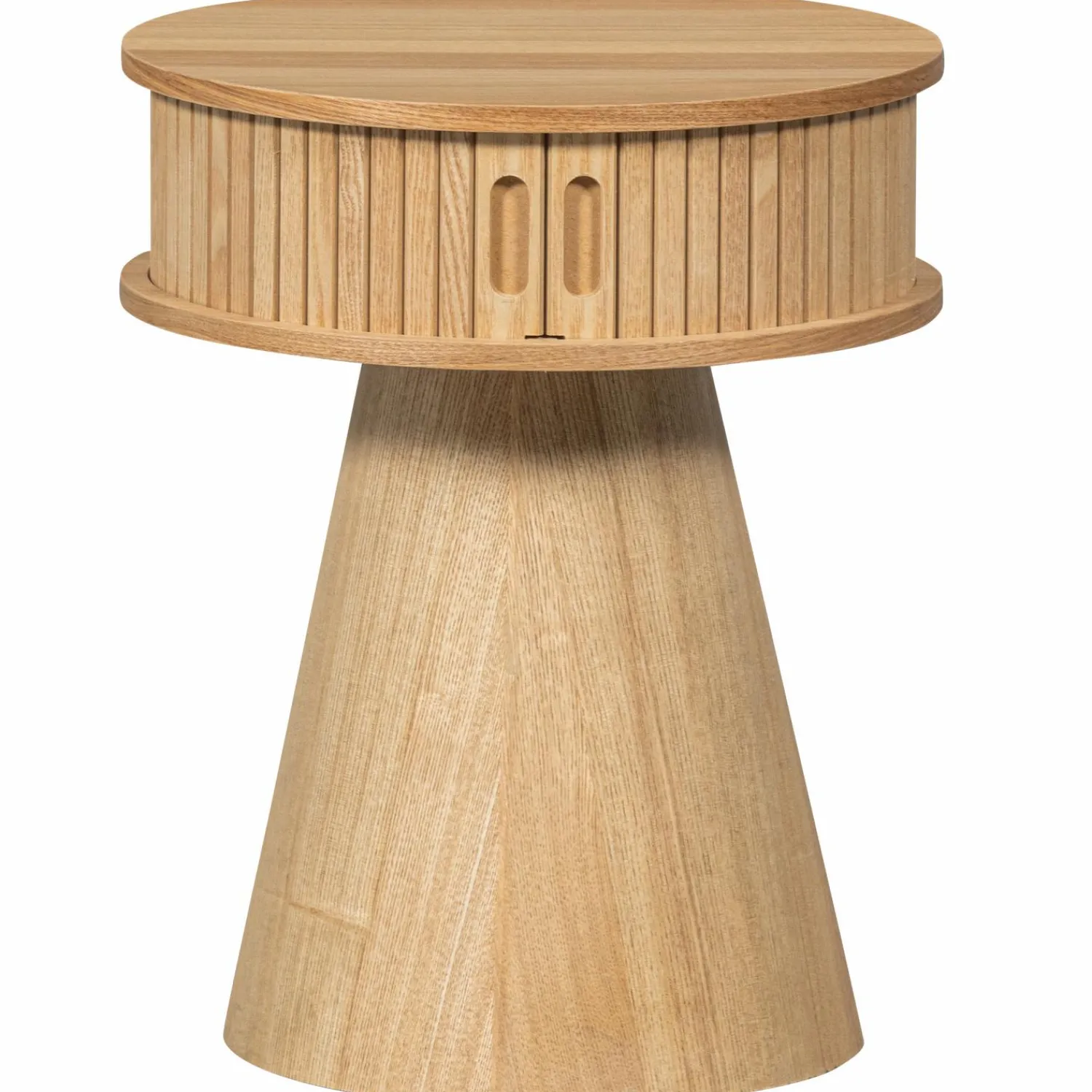 Outlet WOOOD Karri nachtkastje rond hout naturel